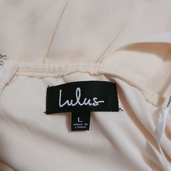 Lulus Air of Romance Cream Maxi Dress size L - Picture 9 of 11